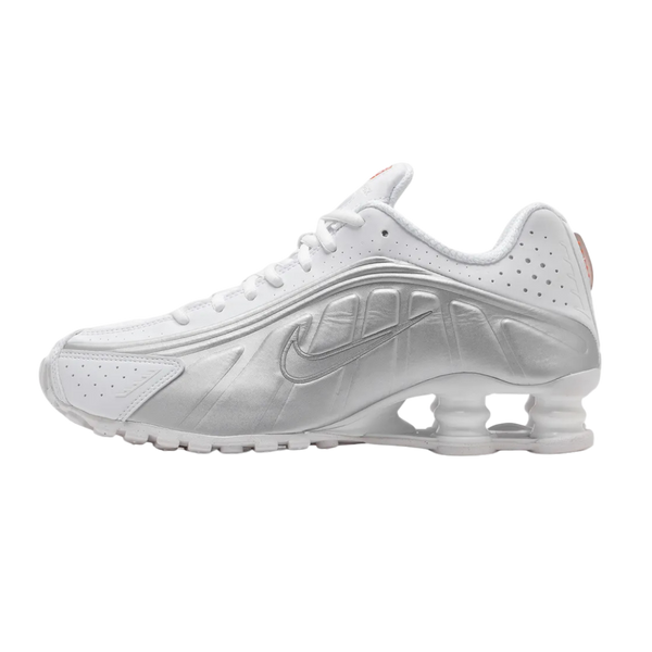 Nike Shox R4 White Bright Crimson Metallic Silver