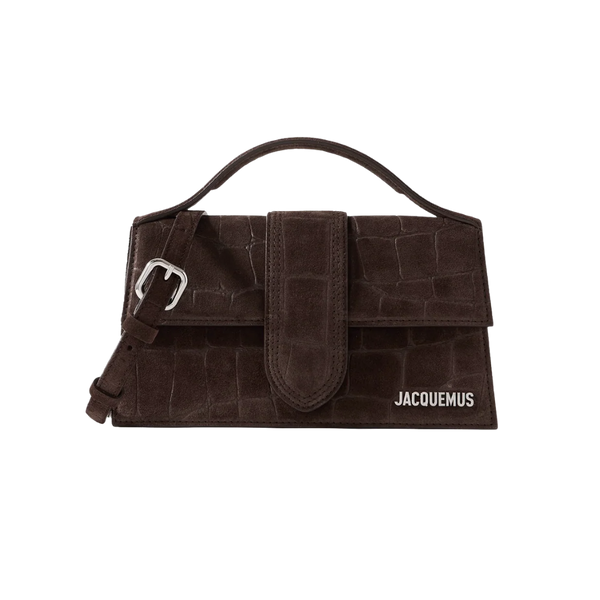 Jacquemus Le Grand Bambino Croco Dark Brown