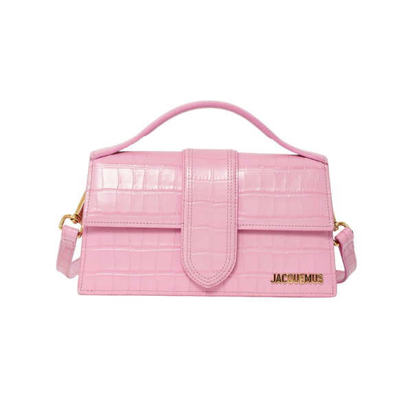 Jacquemus Le Grand Bambino Croco Pink