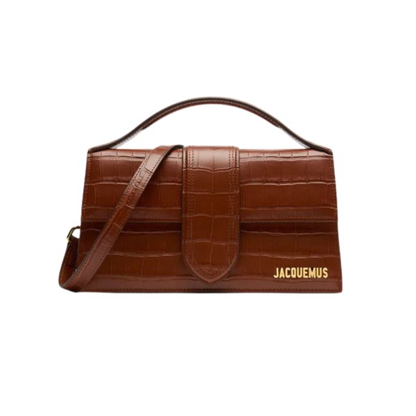 Jacquemus Le Grand Bambino Croco brown