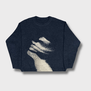 'Distorted' Graphic Knitted Sweater