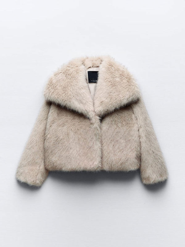 Faux Fur Cropped Jacket