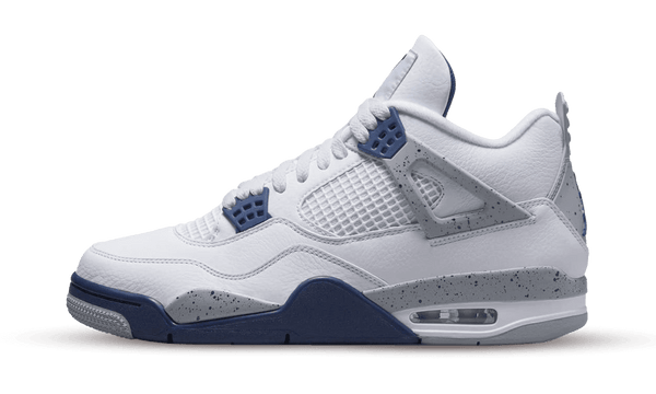 Nike Men's Sneakers Air Jordan 4 Retro White Midnight Navy