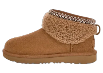 UGG Classic Ultra Mini Maxi Curly Boot Chestnut (Kids)