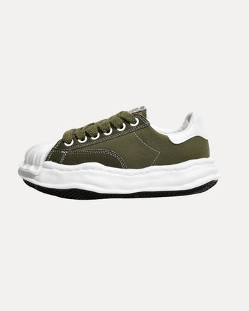 Wave Sole Canvas Sneaker Olive
