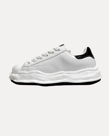 Wave Sole Leather Sneaker White