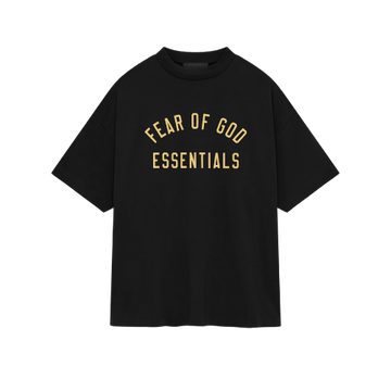 Fear of God Essentials FW24 Black Yellow T-shirt