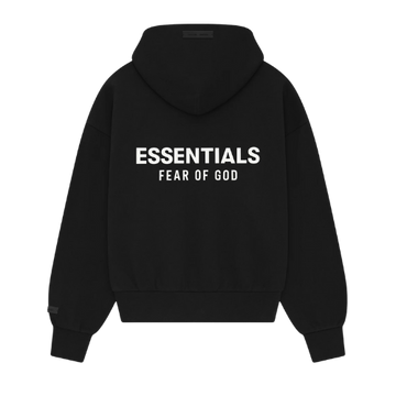 Fear of God Essentials SS25 Jet Black Hoodie