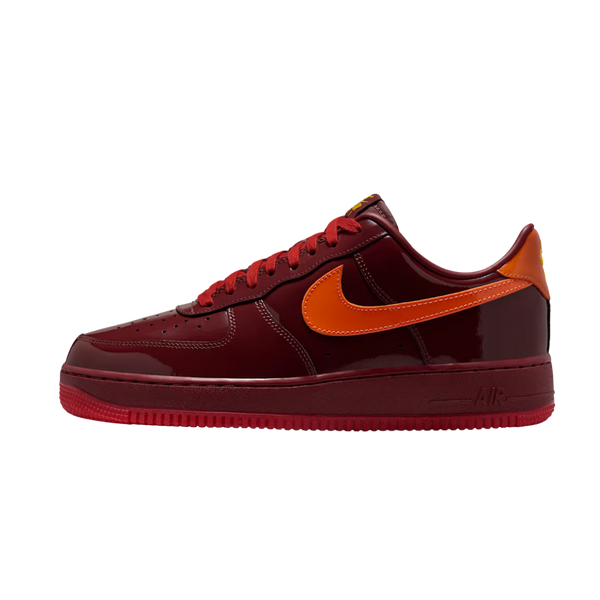 Nike Air Force 1 Low Patent Leather Dark Team Red Safety Orange