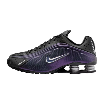 Nike Shox R4 Black Metallic Silver Purple Dynasty