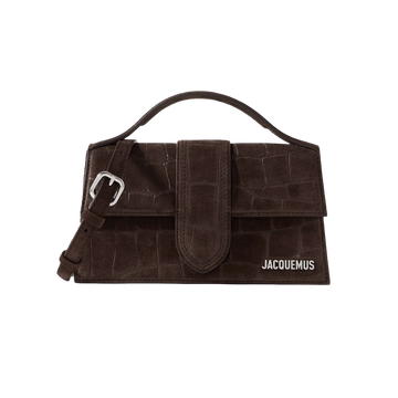 Jacquemus Le Grand Bambino Croco Dark Brown