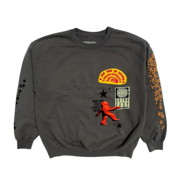 Travis Scott Houston Crewneck Grey