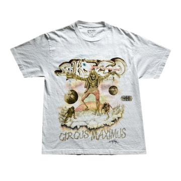 Travis Scott Utopia Tour Skitzo Circus Maximus Tee White