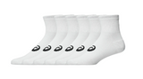 ASICS quarter socks 6-pack in white, side view