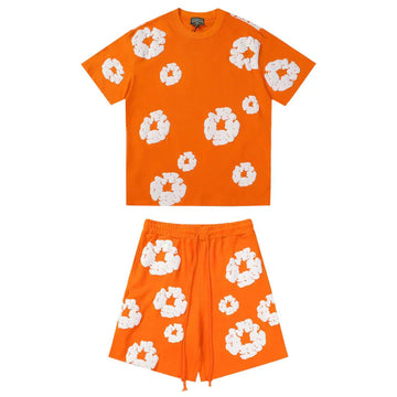 Denim Trs Orange Set