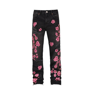 Roses Black Jeans
